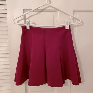 Zara Dark Red Pleated Skirt